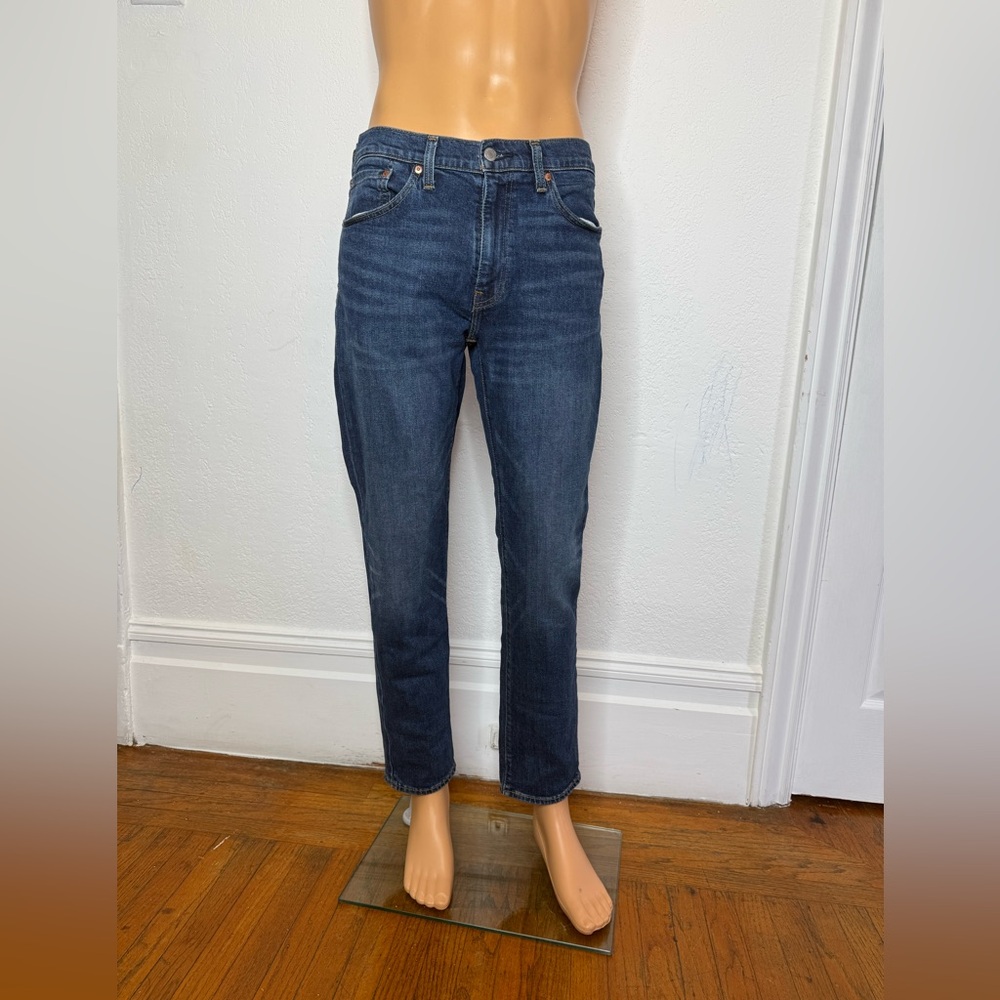 Levis 511 Big E Blue Denim Pants Stretch Slim Fit Premium Mens 33x29.5
